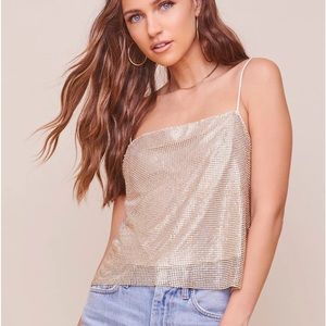 DISCO CHAINMAIL COWL NECK TOP